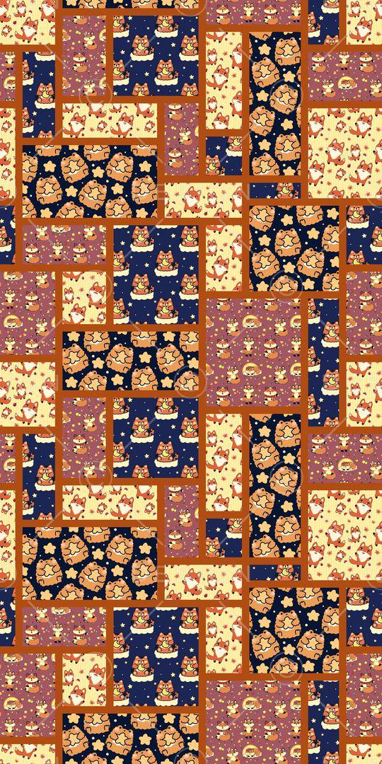 卡通动物印花华亿平台图片