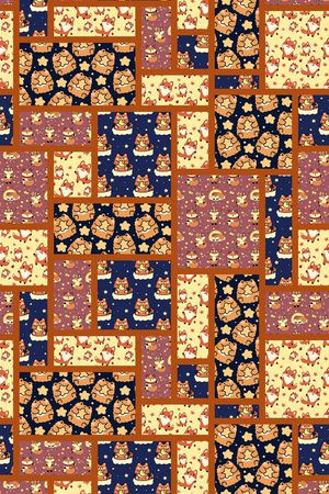 卡通动物印花华亿平台图片