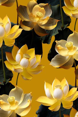 黑底花卉印花华亿平台图片