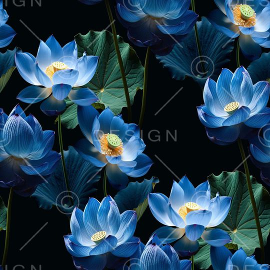 黑底花卉印花华亿平台图片