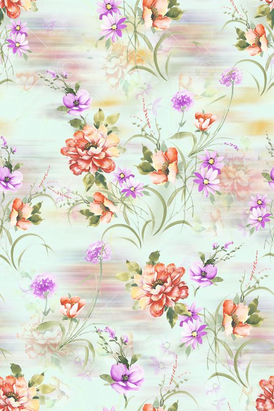 花卉印花华亿平台图片