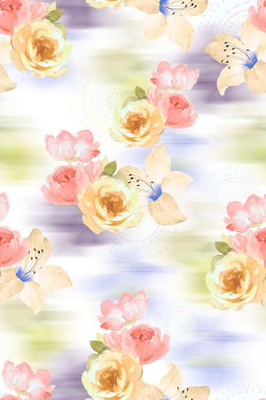 花卉印花华亿平台图片