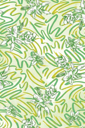 水彩花卉印花华亿平台图片