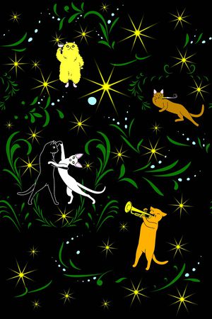 卡通动物印花华亿平台图片