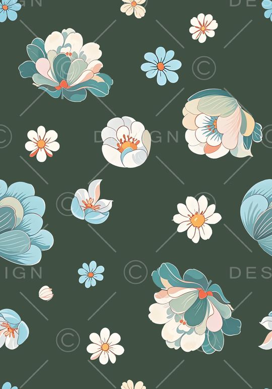 花卉印花华亿平台图片