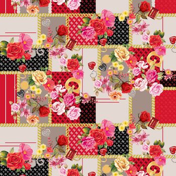 花卉印花华亿平台图片