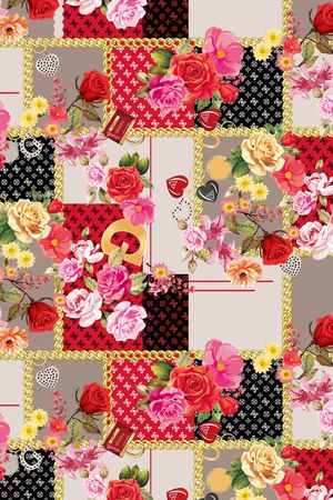 花卉印花华亿平台图片