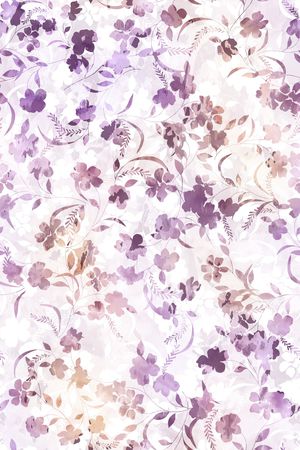 水彩花卉印花华亿平台图片