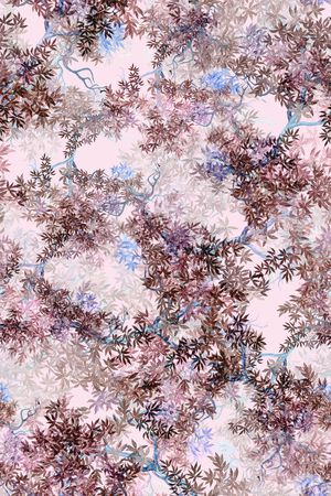 树叶印花华亿平台图片