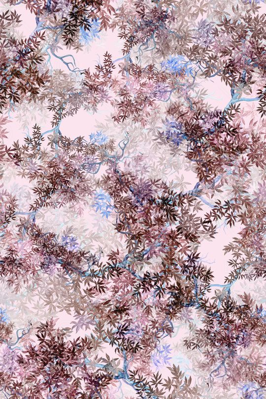 树叶印花华亿平台图片