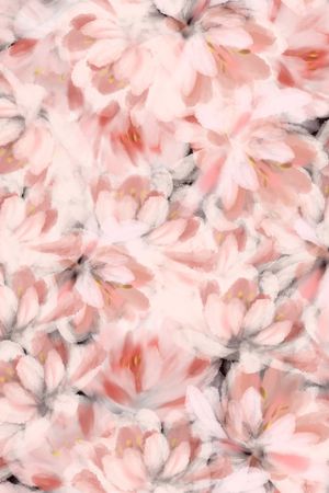 水彩花卉印花华亿平台图片