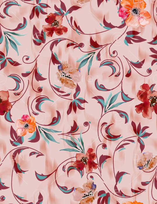 花卉印花华亿平台图片