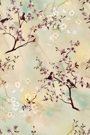 中国风印花华亿平台图片