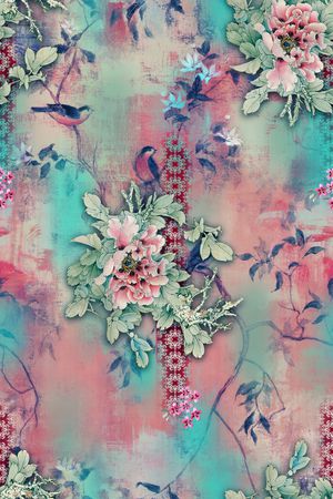 花卉印花华亿平台图片