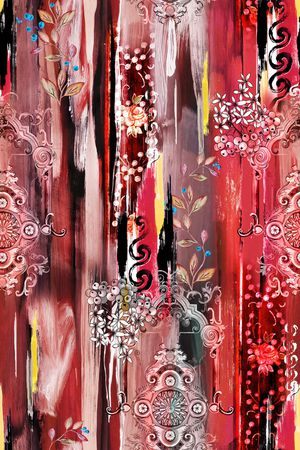 花卉印花华亿平台图片