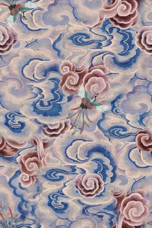 仙鹤印花华亿平台图片