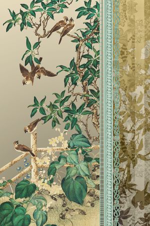 中国风印花华亿平台图片