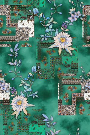 花卉印花华亿平台图片