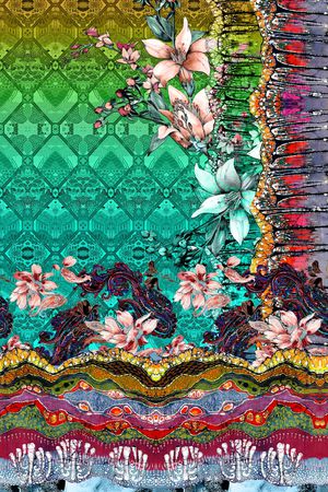 花卉印花华亿平台图片