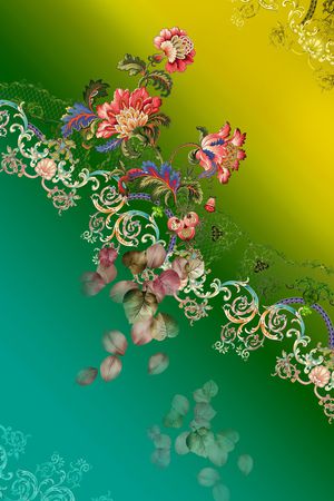 花卉印花华亿平台图片