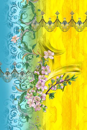 花卉印花华亿平台图片