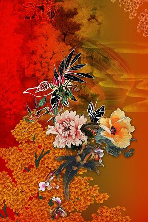 定位花印花华亿平台图片