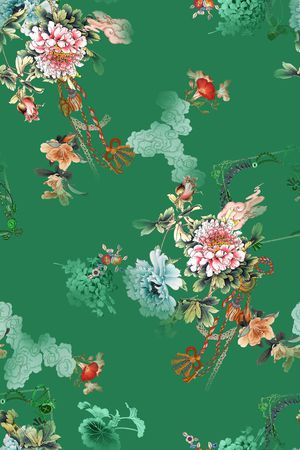 花卉印花华亿平台图片