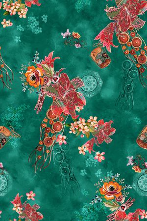 花卉印花华亿平台图片