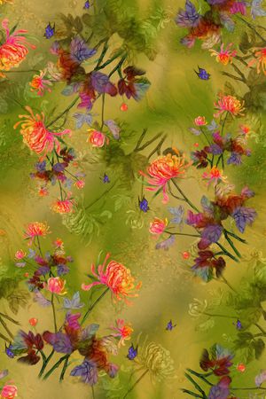 花卉印花华亿平台图片