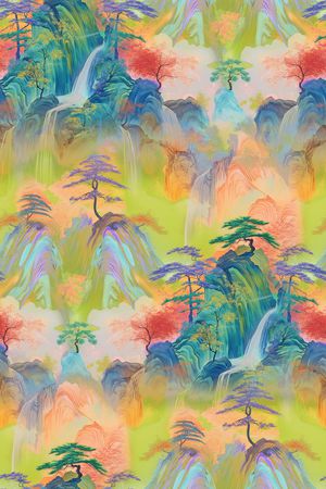 中国风印花华亿平台图片