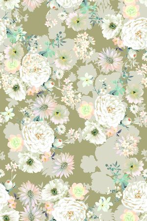 花卉印花华亿平台图片