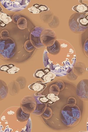 复古印花华亿平台图片