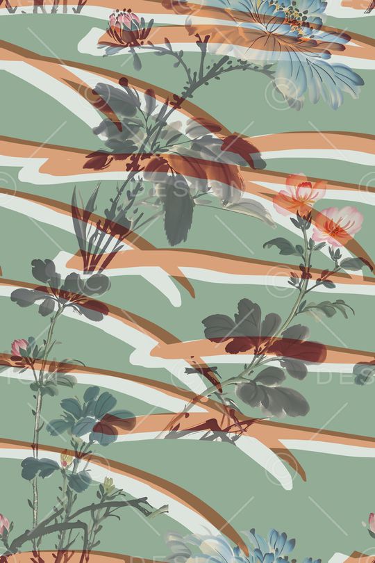 条纹印花华亿平台图片