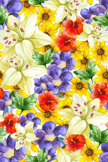 花卉印花华亿平台图片