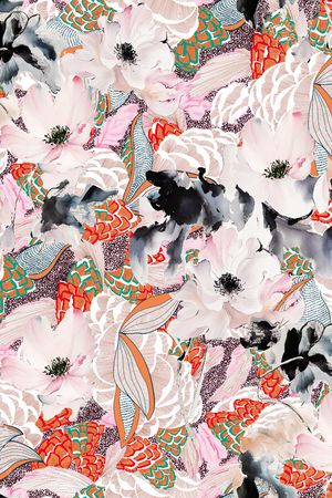 花卉印花华亿平台图片