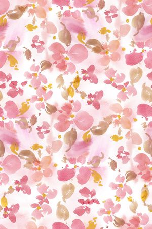 水彩花卉印花华亿平台图片