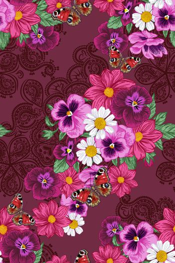 中老年华亿平台印花华亿平台图片