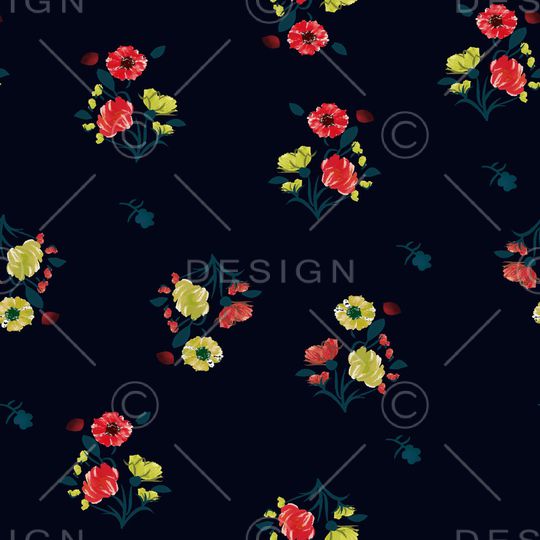 花卉印花华亿平台图片