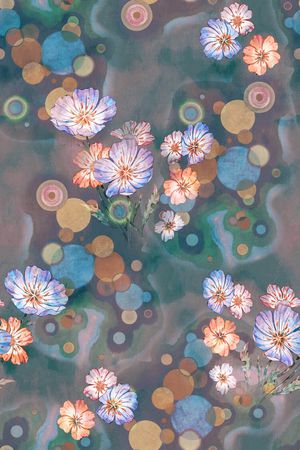 花卉印花华亿平台图片