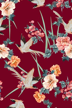 鸟印花华亿平台图片