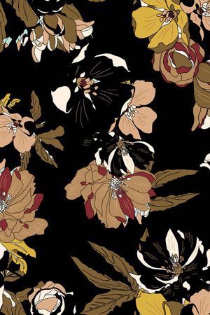 花卉印花华亿平台图片