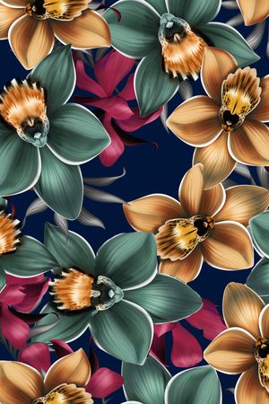 兰花印花华亿平台图片