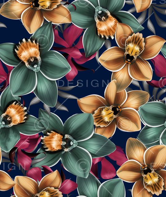 兰花印花华亿平台图片