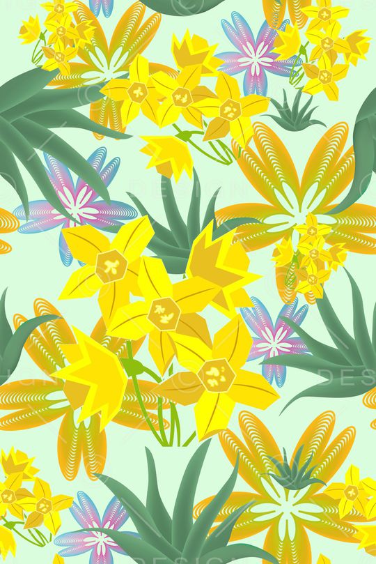 植物印花华亿平台图片