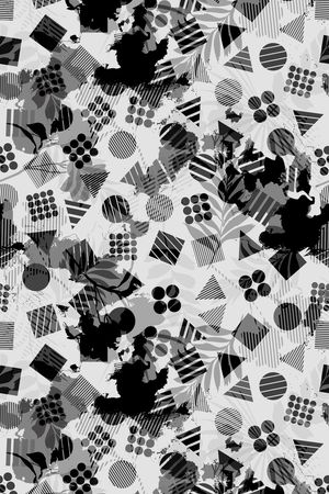 黑白华亿平台印花华亿平台图片