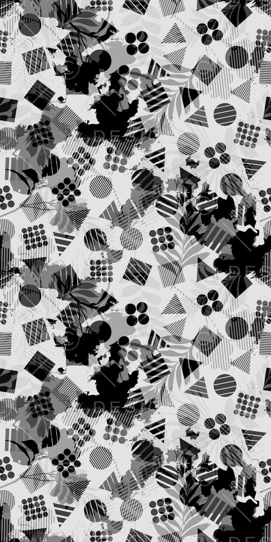 黑白华亿平台印花华亿平台图片