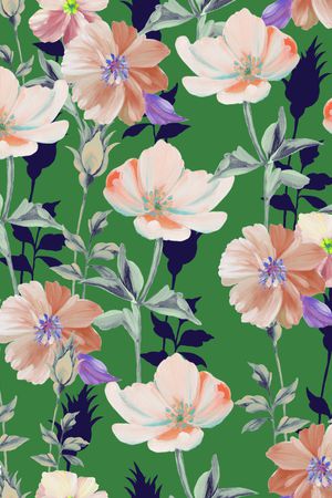 花卉印花华亿平台图片