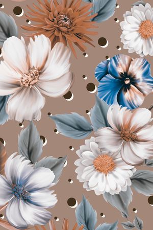 平面花卉印花华亿平台图片