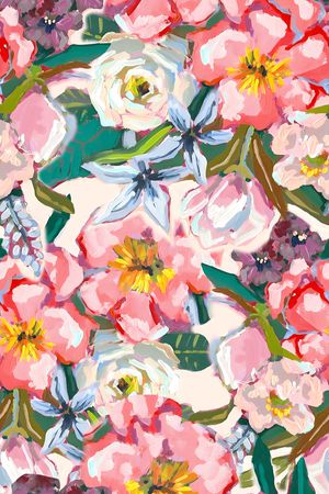 花卉印花华亿平台图片