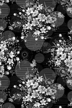 黑白华亿平台印花华亿平台图片